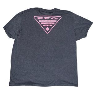 COLUMBIA PFF Men’s Grey & Pink Graphic T-Shirt Size XXL